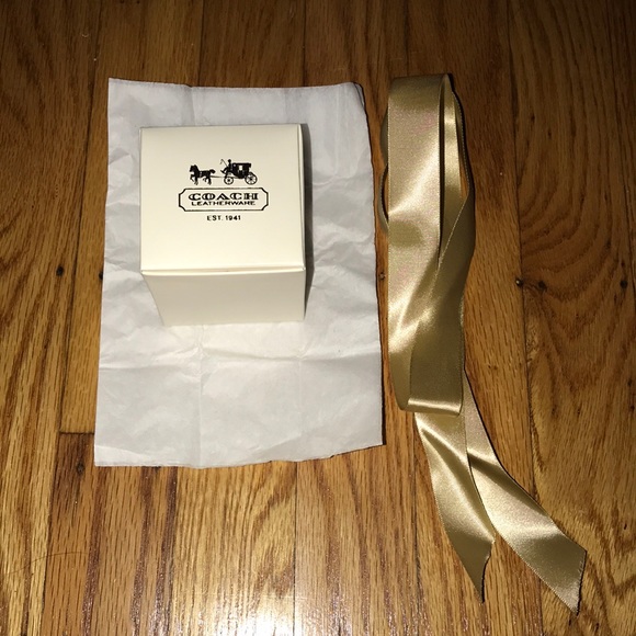 Coach Heart Script Crystal Pink Key Fob Keychain - Picture 5 of 5